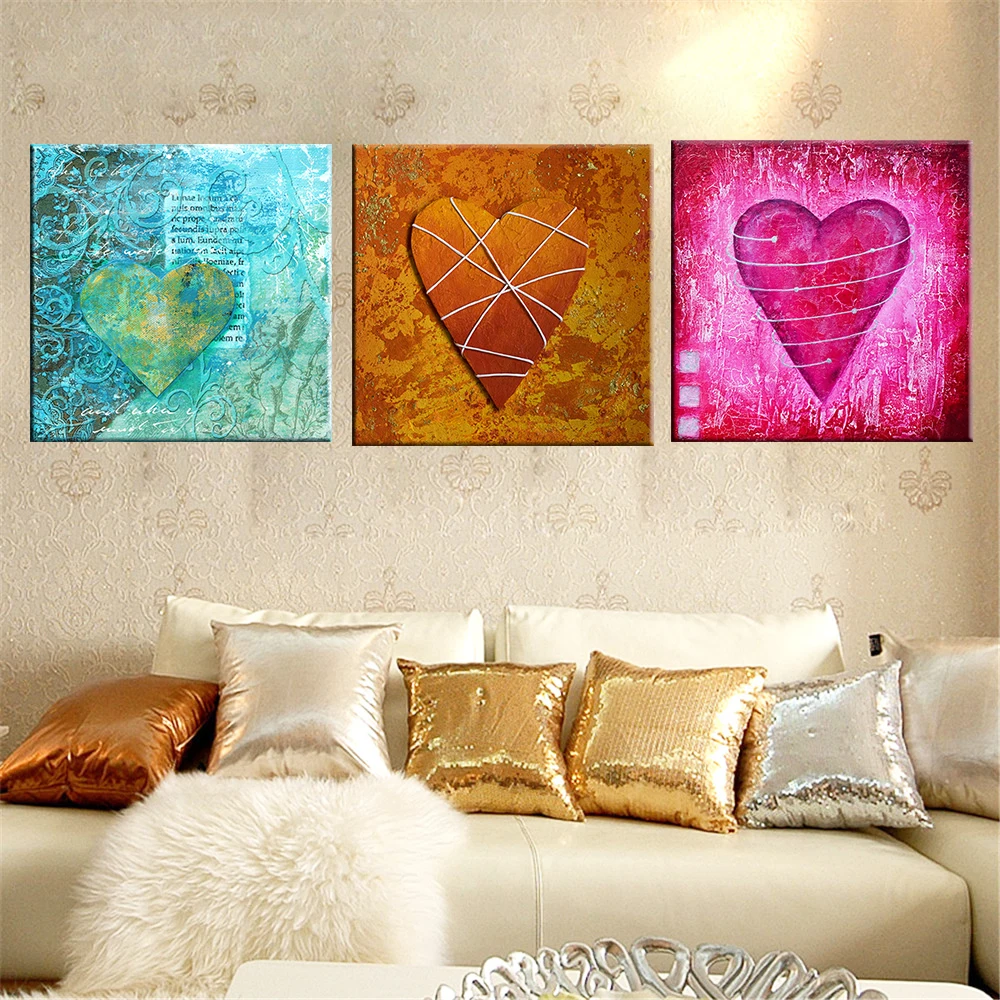 Современная Картина на холсте с надписью Love постер картина маслом настенная для