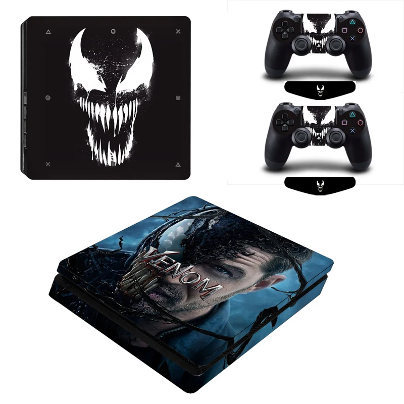 ARRKEO Venom виниловая Защитная крышка PS4 тонкая кожа наклейки для sony playstation 4 Slim консоль 2 контроллера Рождественский подарок