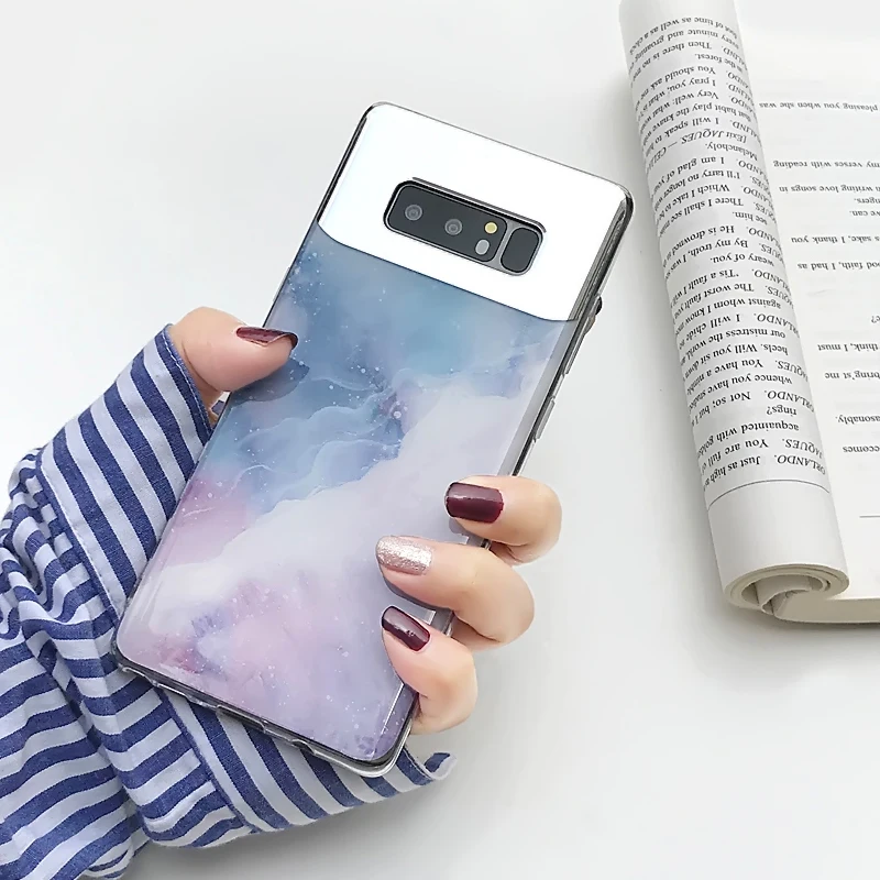 Зеркальные Чехлы YHBBCASES для Samsung Galaxy S10 чехол телефона с градиентом и мрамором Note 10 8