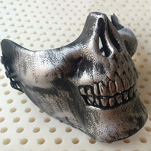 Унисекс Ретро 3D Череп Скелет половина лица Защитная маска для Хэллоуина вечерние CS Store 207