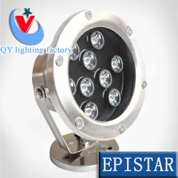 

10pcs/lot DHL Fedex 3W5w6w7w9w12w15w18w LED underwater light waterproof lighting geyser pool pond light led spotlight DC12V 24V