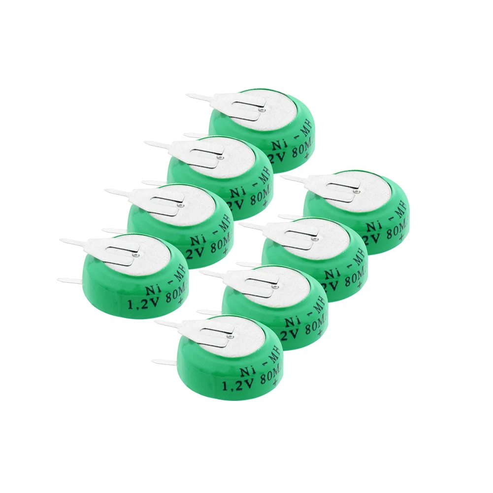 Никель металлогидридный литий полимерный аккумулятор 1 2 в 80 мАч 8 шт.|Часовые
