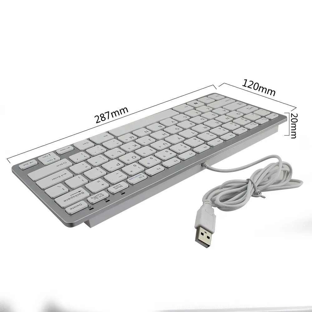 USB Проводная игровая клавиатура Офисная ультратонкая эргономичная из