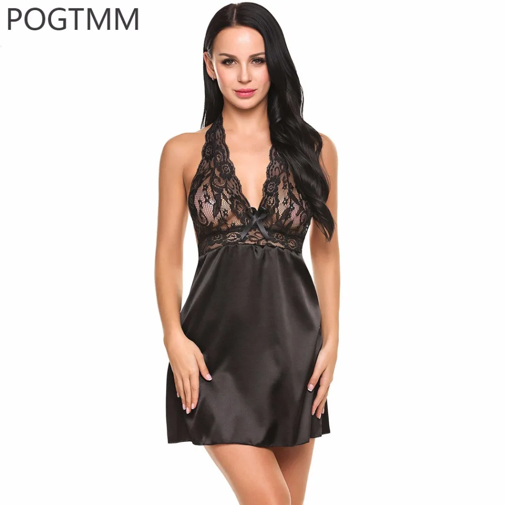 Летняя одежда для сна платье женщин Холтер белье пикантная обувь эротические