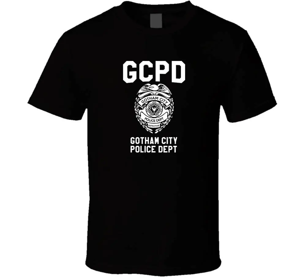 Мужская футболка GCPD GOTHAM POLIE DEPARTMENT бесплатная доставка|Мужские футболки| |