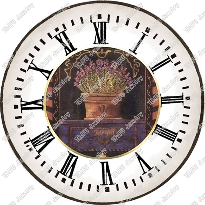 18 40 шт./лот, 10 мм, 12 мм, 14 мм, 16 мм, круглые Ретро часы, карманные часы с узором, стеклянный кабошон для изготовления ювелирных изделий DIY T007 - Цвет: 18