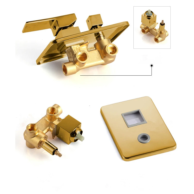 Смеситель для душа Smesiteli смеситель из твердой латуни с золотым покрытием ванная