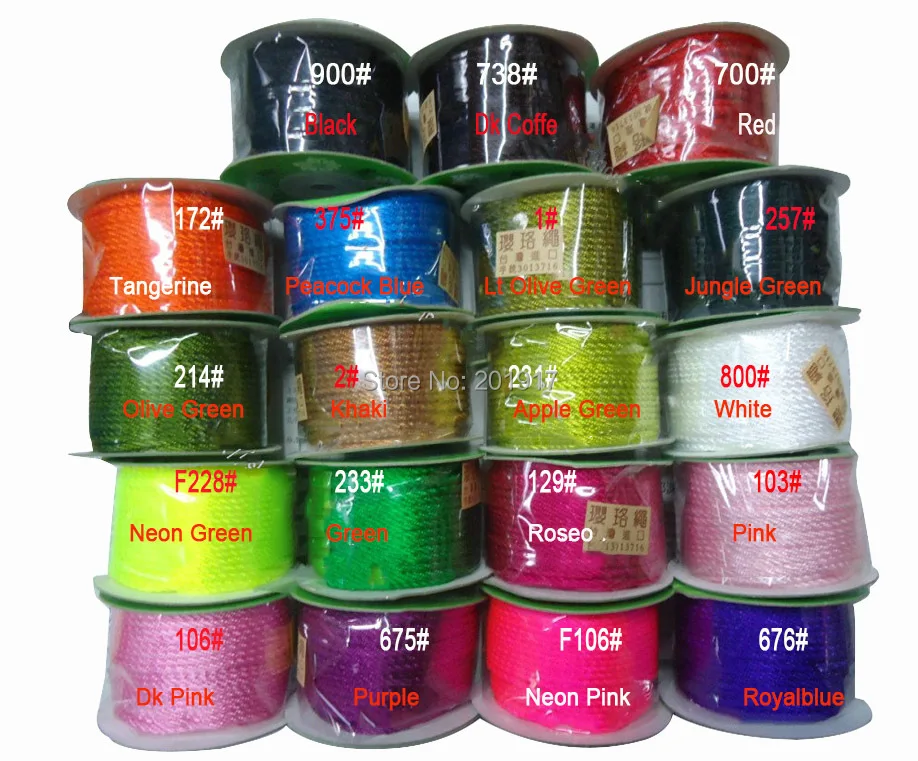 Вы выбираете! Витой шпагат 2 мм атласный нейлоновый шнур + аксессуары для