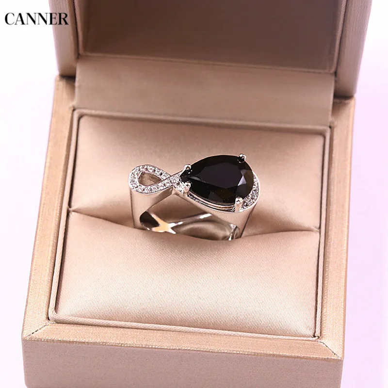 Canner Big Square Geometric Ring With Large Stone Crystal Engagement Rings For Men Women Vintage Punk Knuckle Finger W4 | Украшения и
