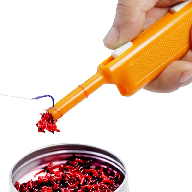 

5second fast bundled red worm tool on the bait red worm special bait light rubber band Hanging red insect clips fast binding