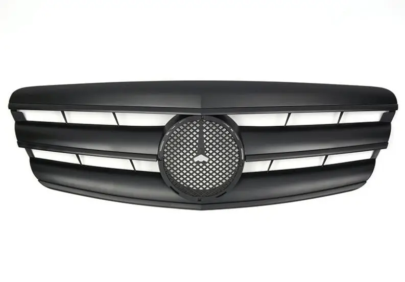 flat black Для Mercedes Benz S класса W221 2006-2009 с эмблемой CL Стиль переднего бампера гонки решетка - Цвет: flat black