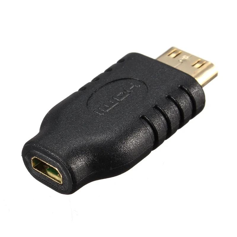 LEORY Позолоченный Micro HDMI D штекер мини C Женский адаптер для HDTV смартфона