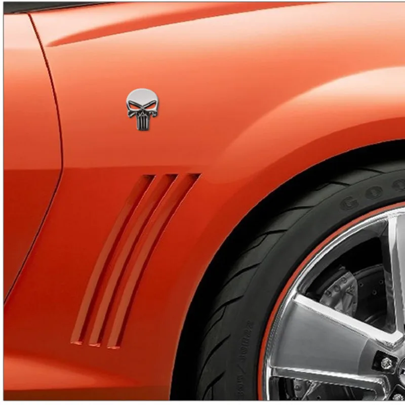 3D автомобильный Стайлинг Каратель металлический Череп эмблема значок для Mitsubishi