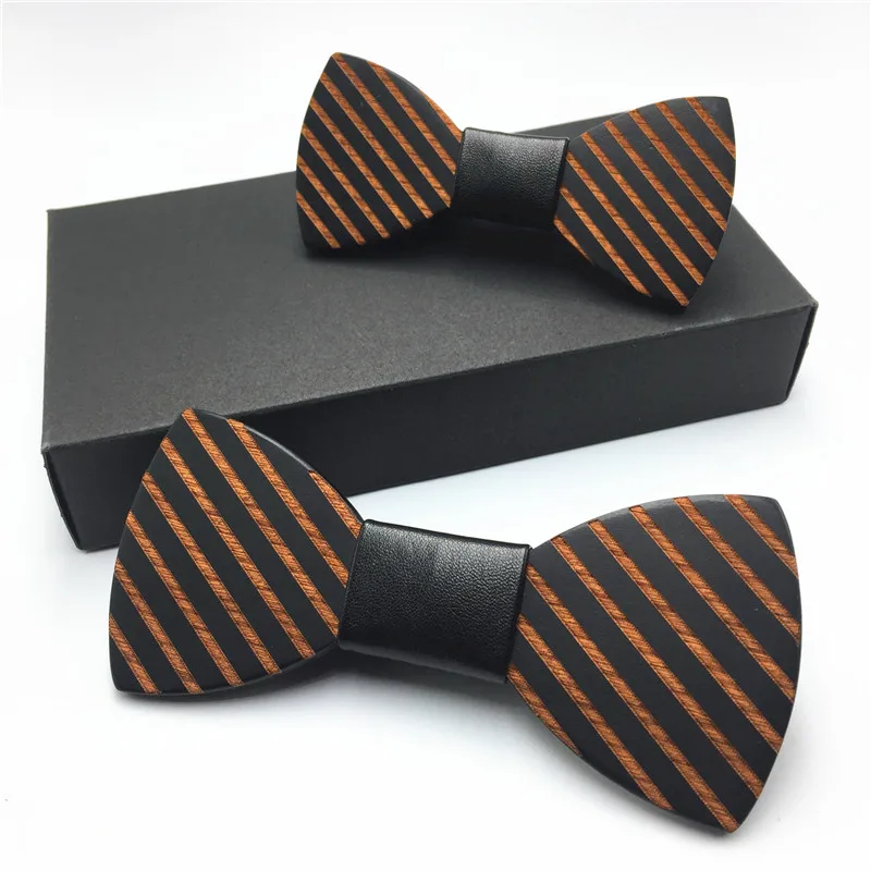 Комплект для папы и сына милый деревянный галстук бабочка мальчиков мужчин