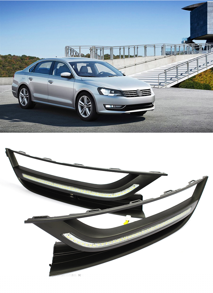 Ownsun новое обновление LED Габаритные огни DRL с желтым сигналом поворота для VW Scirocco 2009