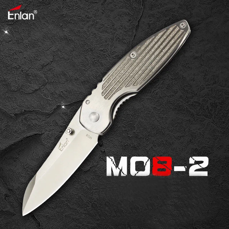 Складной нож ENLAN с рукояткой из нержавеющей стали 8Cr13Mov для выживания охоты