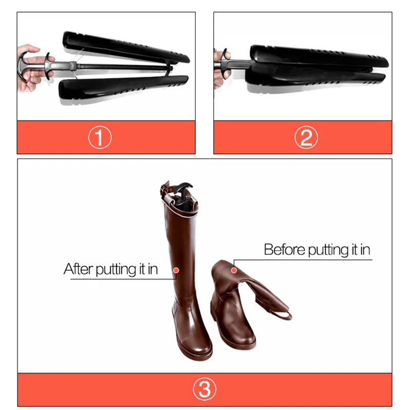 2 шт. 1 пара черная практичная стойка поддерживающая длинные сапоги формирователь