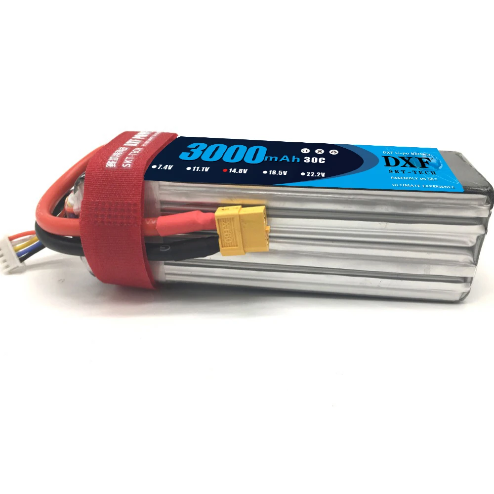 2017 DXF мощный высококачественный lipo аккумулятор 14 8 v 3000mAh 4S 30C для rc вертолета
