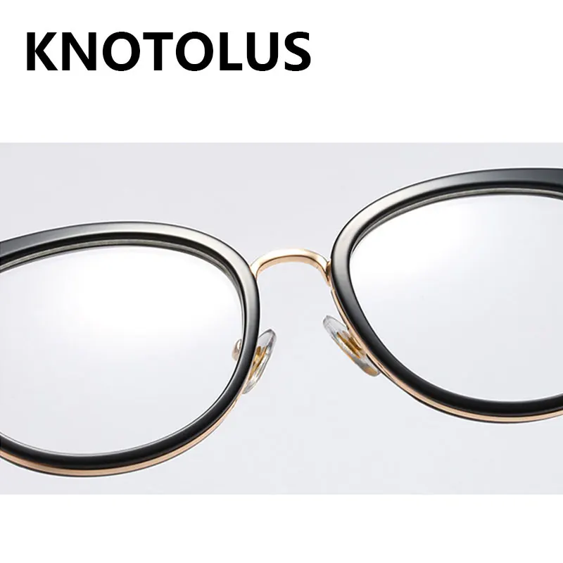 Knotolus дамы CatEye оправ для Для женщин металлические ножки UV400 дизайнер оптические
