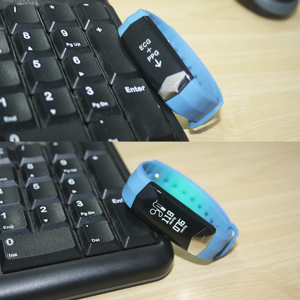 Zucoor умный Браслет ЭКГ PPG крови Давление сердечного ритма Smartband Пульс монитор CD01