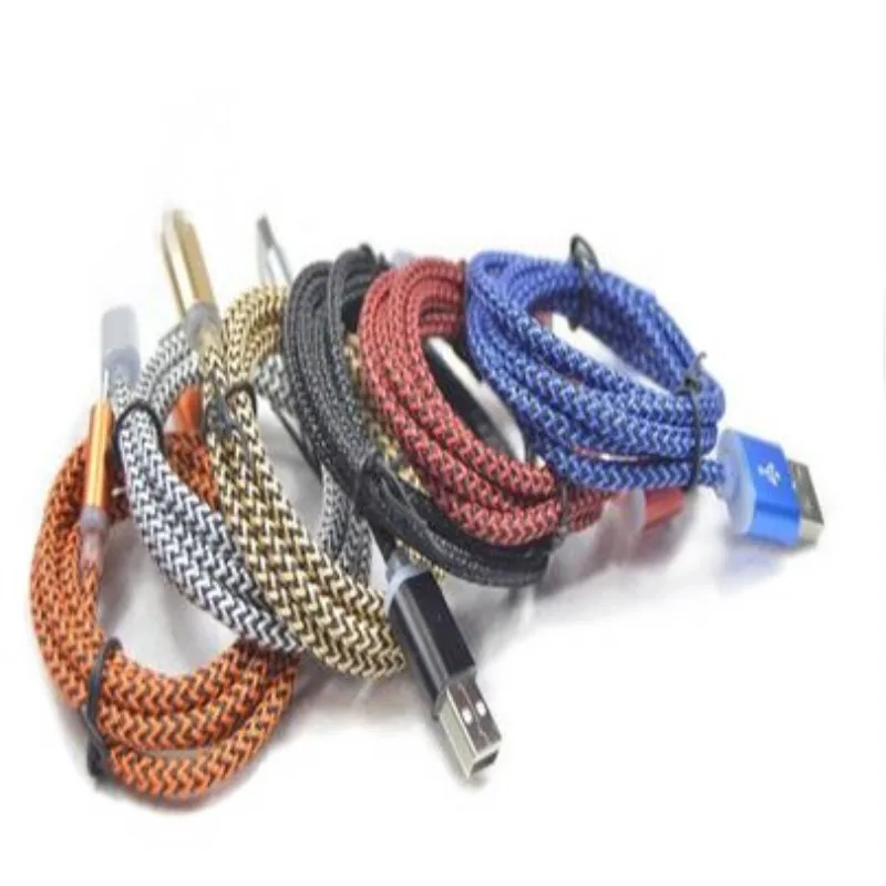 effelon 1M 8-pin 2A woven Fabric knitting USB data sync charger cable for iPhone5 5 s 6 6s + mini ipad | Мобильные телефоны и