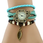 Индийские подвесные часы 10 шт., женские винтажные наручные часы с кожаным ремешком, индийские наручные часы, оптовая продажа