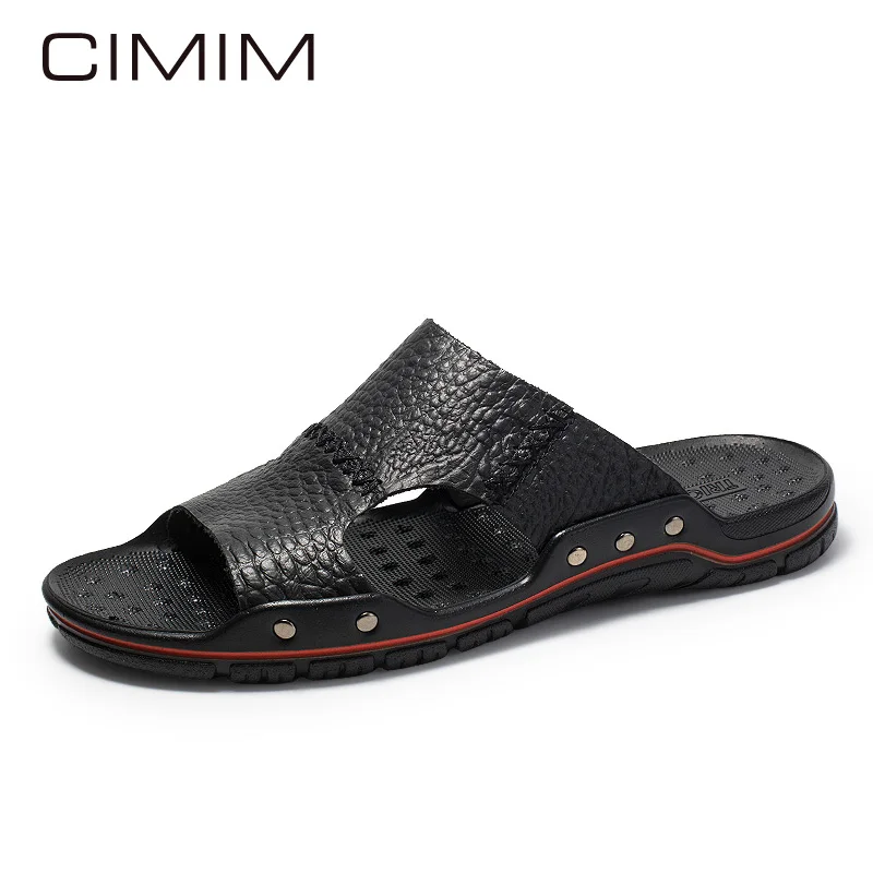 CIMIM/Брендовые мужские шлепанцы большие размеры 38-48 летние модные повседневные