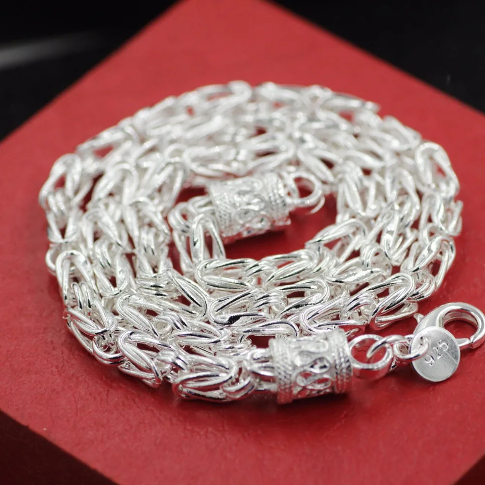 Мужское ожерелье из серебра 100% пробы 5 мм 20 дюймов|jewelry making|sterling silver necklace925 sterling