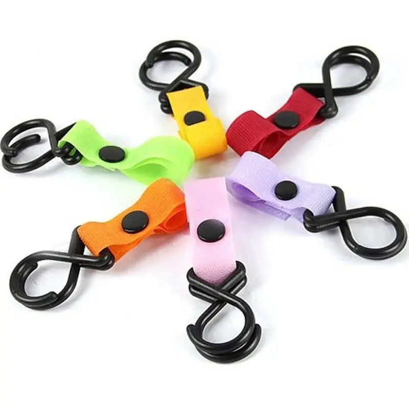 1 шт. зажимы для детской коляски общий Прочный 2 ремешок крючков вешалка