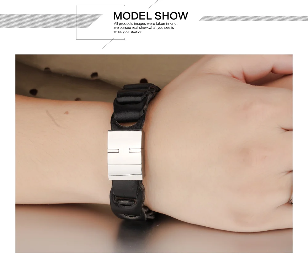 Модный очаровательный Европейский мужской ретро кожаный браслет с застежкой из