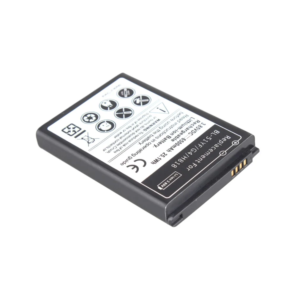 Для LG phone 6500mah Расширенная запасная батарея для телефона + Золотая задняя крышка