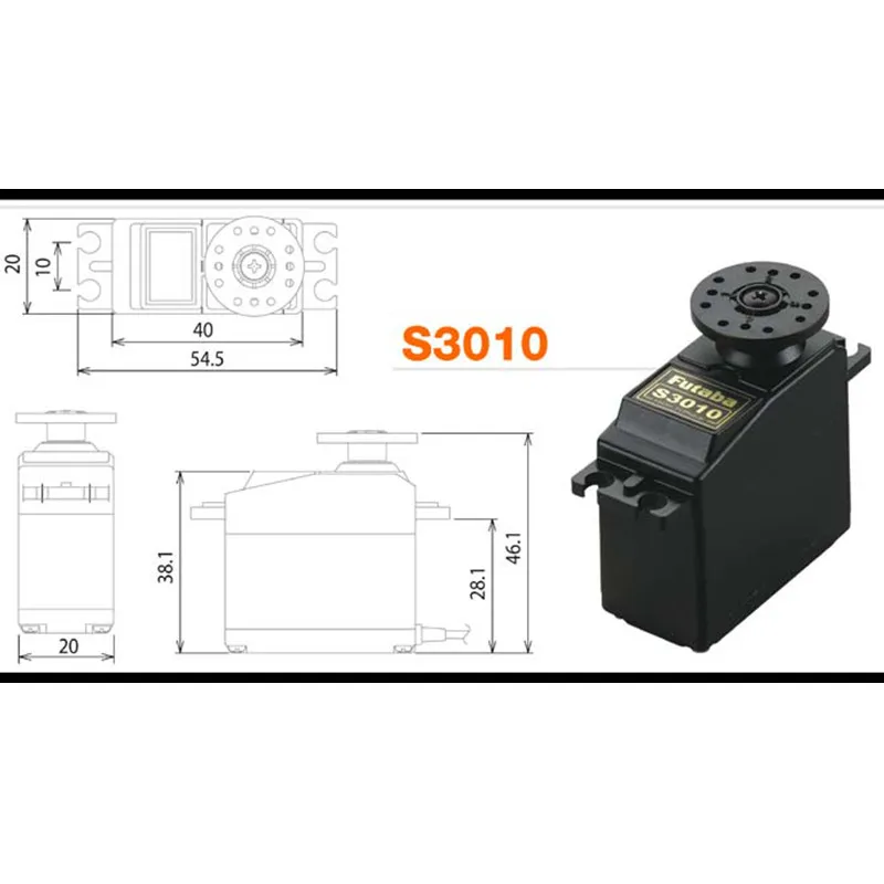 

2 Pieces 100% Original Futaba Analog S3010 Standard High Torque BB Servo FUTS3010 4WD Rock Crawler Bruiser JR RC Robot Car Plane
