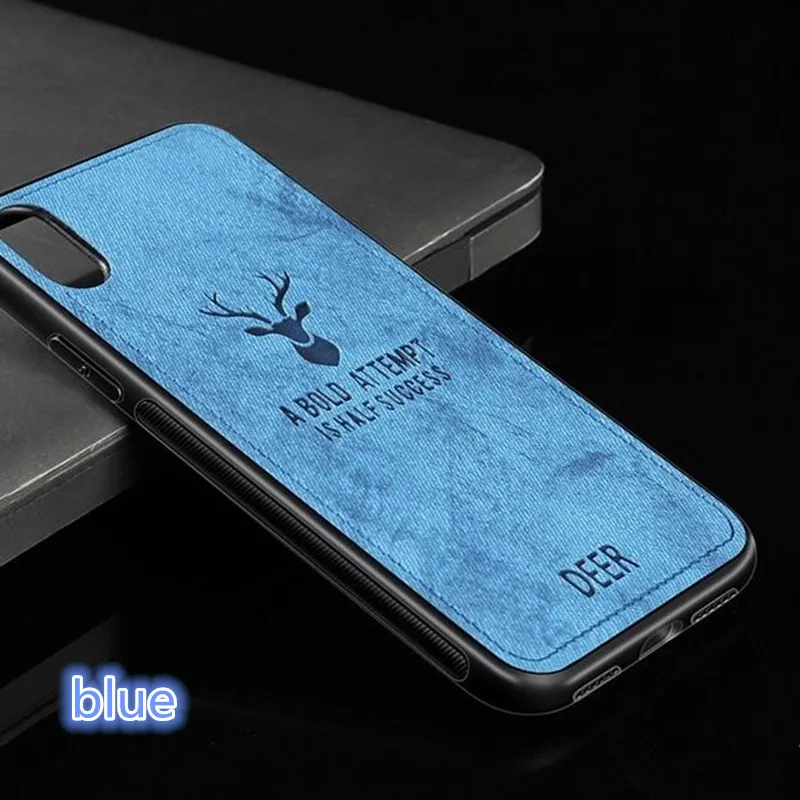 blue Противоударный чехол для huawei Коврики 20 Pro P10 P20 Lite P Smart Y9 Y6 Y7 Pro Honor 8X10 9 7C 7A Nova 3 3i текстура ткани чехол - Цвет: blue