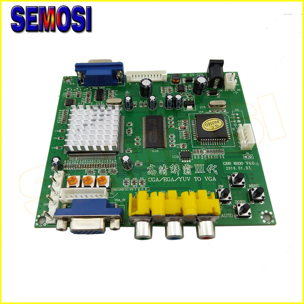 CGA EGA YUV RGB в VGA HD видео конвертер плата 1 выход для Аркады Jamma игровой монитор ЖК-GBS-8200