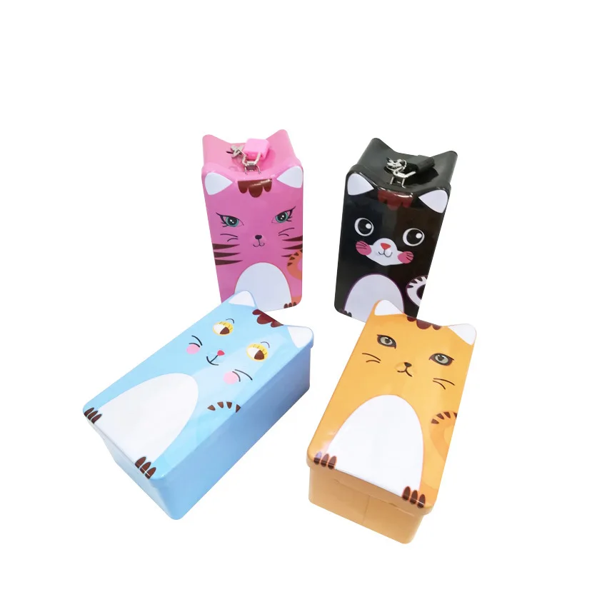 1 шт. Милая квадратная Копилка в виде кошки серия Logbook Оловянная тарелка копилка