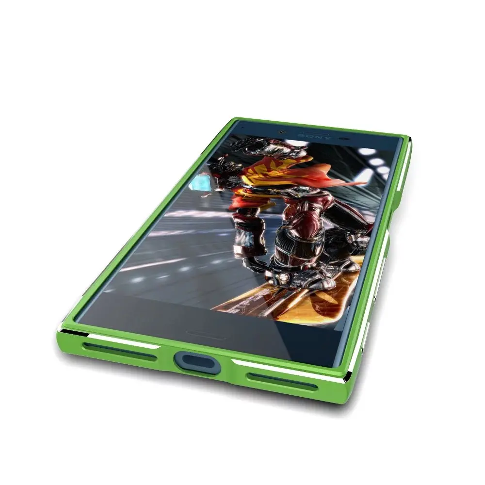Чехол для sony XZ роскошный Ультратонкий чехол алюминиевый бампер для sony Xperia XZ F8332 5," чехол+ 2 пленки(1 передняя+ 1 задняя - Цвет: Зеленый