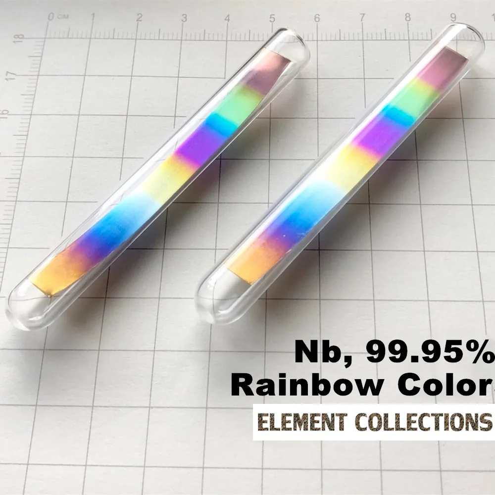 Красочный металлический ниобиевый плотный куб Nb 99.99% чистый для коллекции