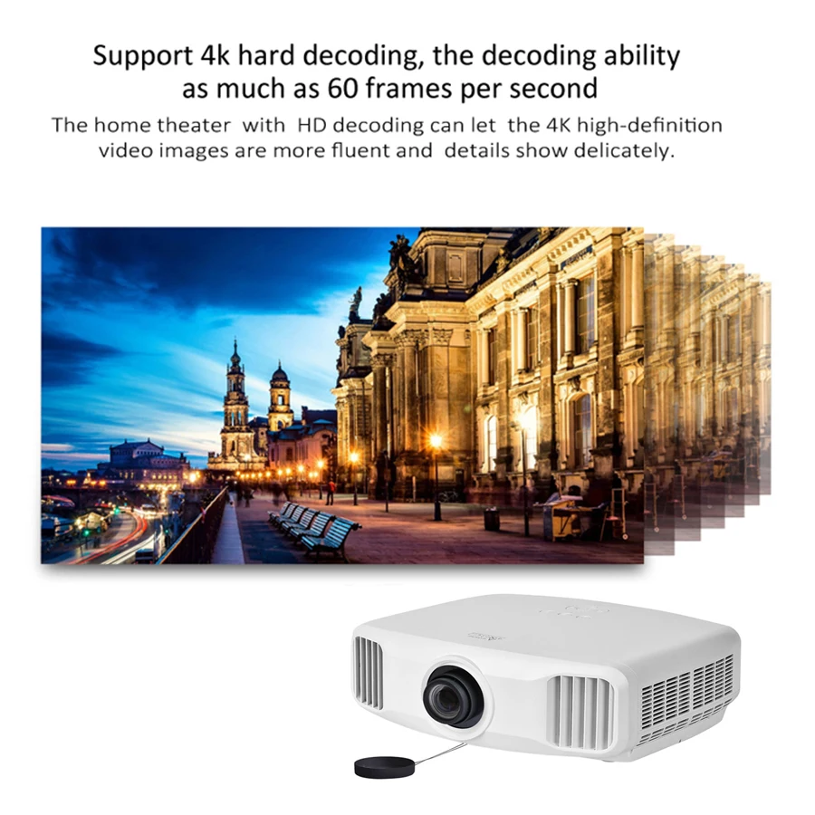 CRE Топ 3d led android домашний кинотеатр full hd проектор Поддержка 4K
