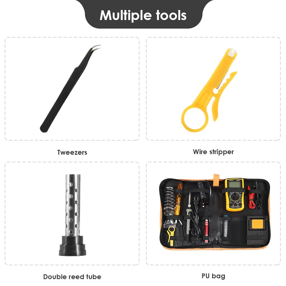 D60 Electric Soldering Iron Kit with Adjustable Temperature Control Welding Tool Irons Portable Repair Tools | Инструменты