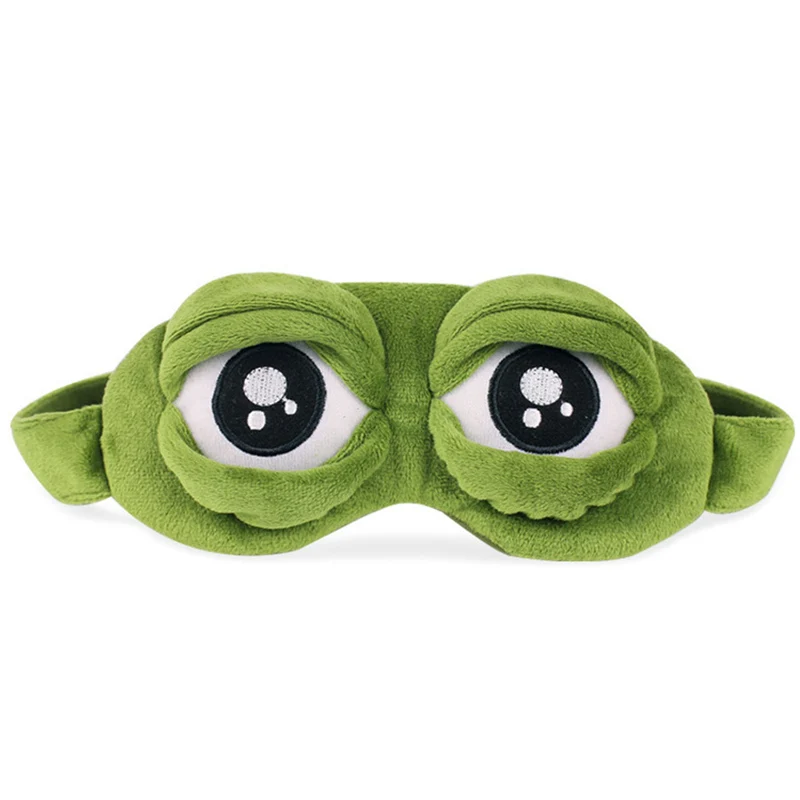 Белый Sad Frog Green для девушки подарок Sad Frog 3D маска для глаз мягкий спящий Забавный косплей игрушки очки - Цвет: Белый