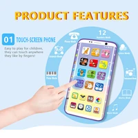 kids smart phone toys educational smart phone toy usb port touching screen for child kid baby