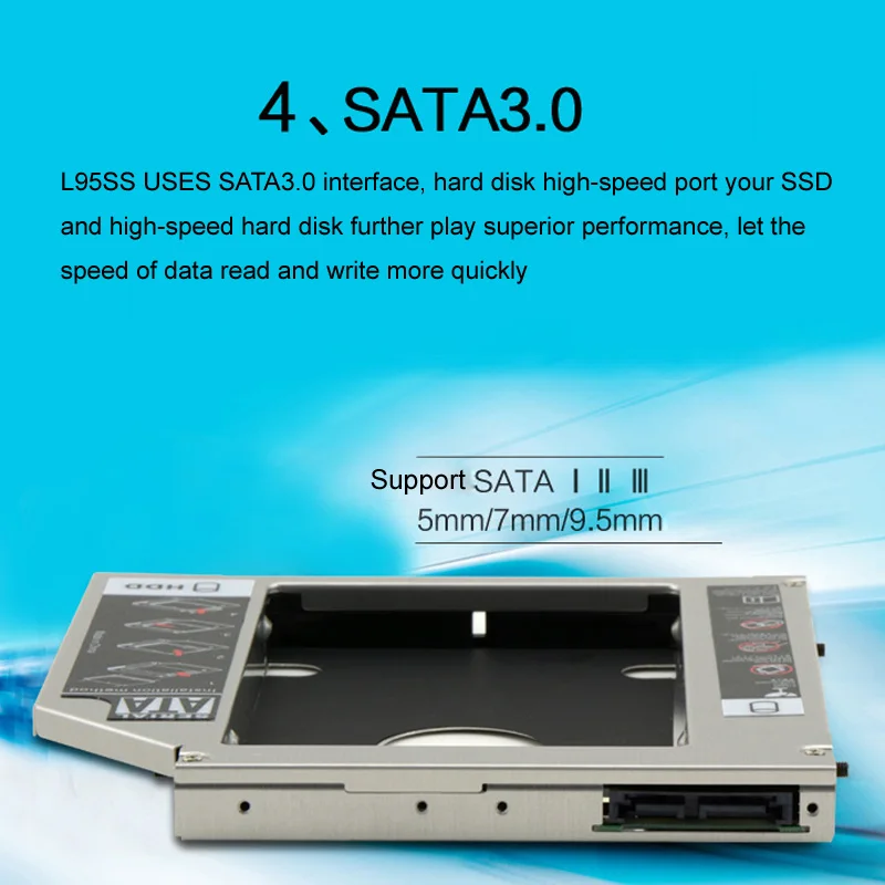 Адаптер SSD для ACER адаптер 2 го жесткого диска Caddy толщина 12 7 мм E1 471 ZQT 421G SATA 3 0 Caddy|thick|