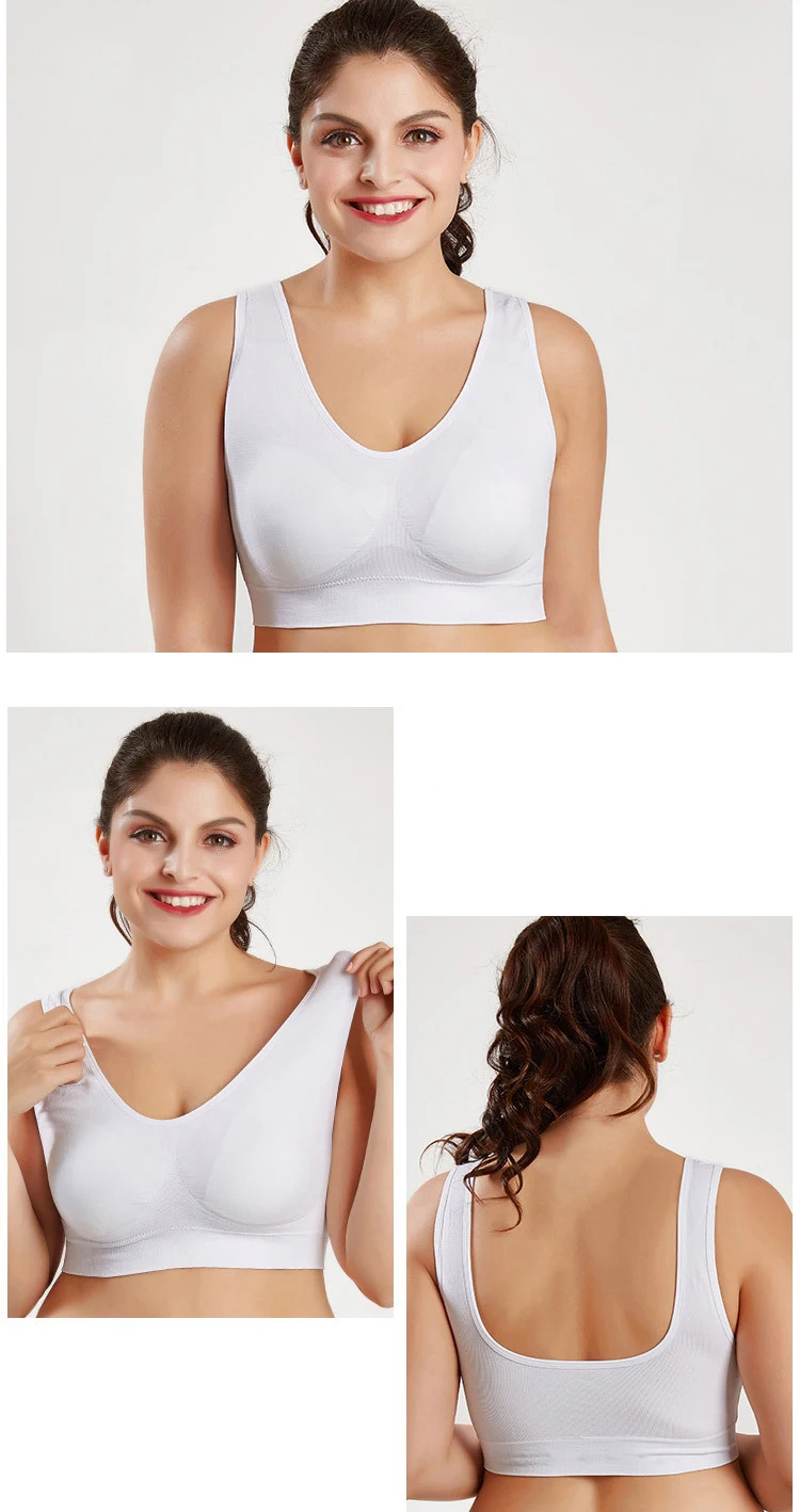 Jerrinut 3 шт. сексуальные бюстгальтеры для женщин отжимать Bralette плюс размер бюстгальтер спортивный сон активный бесшовный бюстгальтер хлопок удобный 5XL 6XL BH