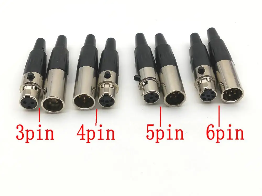 100 шт. XLR 3 контактный 4 5 6 штекер/гнездовой разъем переходник оптовая