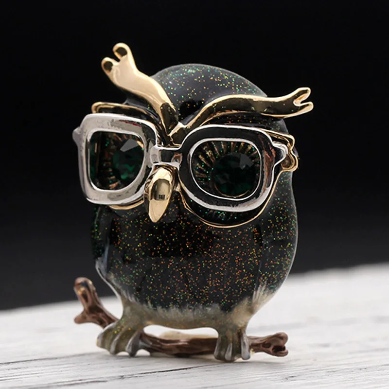 Blucome милые эмаль филин броши для мужчин ювелирные изделия Идеальный с героем из