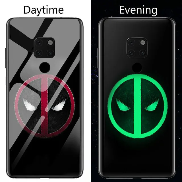 Чудо-яд Железный человек чехол в виде светящегося стекла для huawei mate 30 20 10 Pro Honor 20 10 9 Lite Бэтмен Черная пантера чехол для телефона Funda