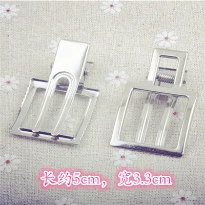 1 х золотые/серебряные заколки для волос квадратные/круглые аксессуары ручной