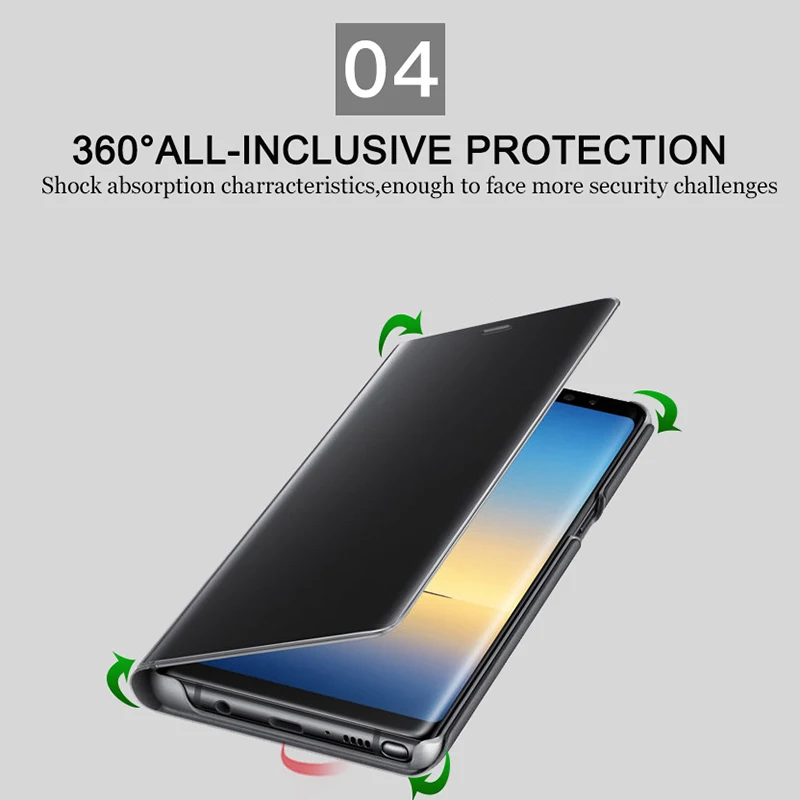 Умный зеркальный чехол для Samsung Galaxy S8 Plus S7 S6 Edge умный Note 8 9 5 S9 с чипом|Бамперы| |