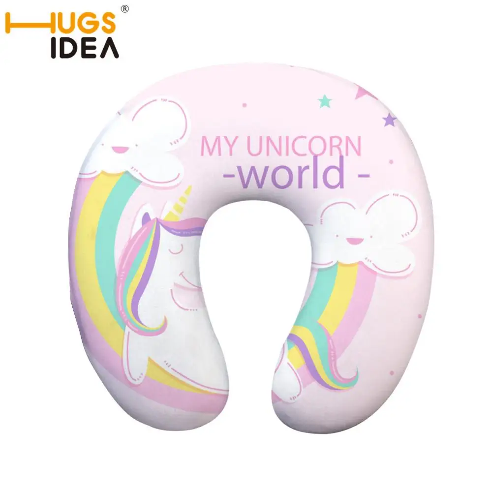 HUGSIDEA UnicornTravel подушка надувная подушка для шеи u-образная подушка для шеи из ПВХ стекающая Подушка поддержка полета путешествия - Цвет: L354CT