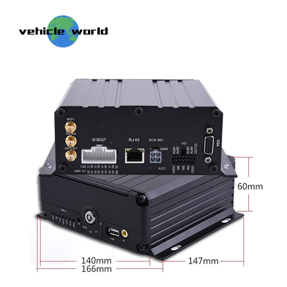 H.264 4 канала HDD SD-карта AHD 720P GPS WIFI 4G Мобильный DVR для школьного автобуса прицепа